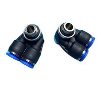 Gomito PA 1/8" 1/4" NPT maschio x 2 vie 6 8 mm Push in ottone pneumatico Air Fitting connettore adattatore connettore (6mm-1l8 BSPP)