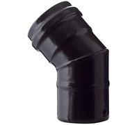 Gomito a 45° per stufe a pellet nero opaco pesante mm.1,2 - ø cm.10 Save