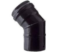 GOMITO PELLET 45° NERO OPACO SAVE CM 12 PZ 1