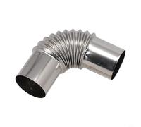 Gomito per camino a 90 gradi in acciaio inox, diametro 50 mm, per stufe a legna, tenda calda, scaldabagno, giunto stretto, uso ad alta temperatura