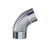 Gomito per Condotto di Ventilazione della Cucina, Tubo Adattatore for Canna fumaria zincato da 100 mm a 200 mm, Gomito for Tubo da Stufa, Tubo da Fumo Resistente al Calore,(200mm)