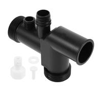 Gomito per Trituratore Rifiuti Cucina in ABS Nero, Scarico Efficiente | Design Anti Riflusso, Collega Uscite Ausiliarie, Diametro Interno 19mm e 20mm, per Riparazioni Idrauliche