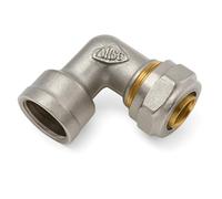 Gomito per Tubi Multistrato F 20-16x1/2 - Raccordo Idraulico a Stringere in Ottone - Alta Resistenza, Filettatura Femmina, Installazione Facile - LEMAG SRL (20x1/2)