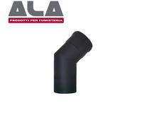 GOMITO PORCELLANATO A 45° A 2 SETTORI PER STUFA PELLET D. 8 CM AETERNUM ALA