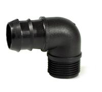 Gomito portagomma maschio 1/2" x 16mm per impianti di irrigazione