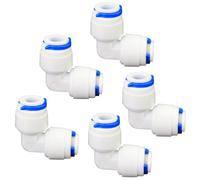 Gomito push-to-connect per depuratore d'acqua, tubo PE da 1/4", raccordo push-to-connect, compatibile con filtrazione dell'acqua RO, pre-purificatore, frigorifero, adattatore in plastica per