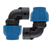 GOMITO RACCORDO A COMPRESSIONE DERIVAZIONE FEMMINA PN16 IRRIGAZIONE GIARDINAGGIO