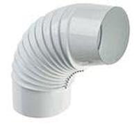 GOMITO SMALTATO (Ø CM 13 90° BIANCO)