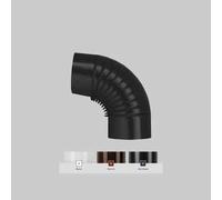 GOMITO SMALTATO 90° CLASSIC Ø 100 mm Col nero Tubi Smaltati Stufe Legna