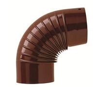 GOMITO SMALTATO DIAM.CM 13 X 90 GRADI MARRONE LUCIDO PER STUFA LEGNA -FERR 97062