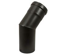 Home & Garden - Gomito 45° per stufa a pellet - Nero opaco - Ø 8 cm - Spessore 1,2 mm