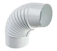 GOMITO SMALTATO PER STUFE ø 15 - 90° colore bianco