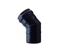 GOMITO STUFA PELLET A 45° NERO OPACO PESANTE MM.1,2 ø cm.10 - FER 244626