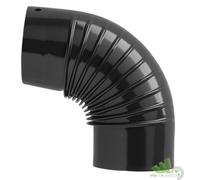 GOMITO TUBO CURVA SNODO PER STUFA LEGNA GAS 90 D.15 NERO ACCIAIO PIEGHETTATO