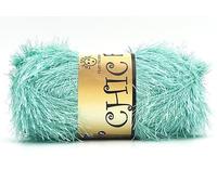 Gomitoli di pelliccia ecologica Chic Fur per borse, 100g x 85metri - ferri 4/5 - composizione 100% poliestere ricilato (normale, tiffany)