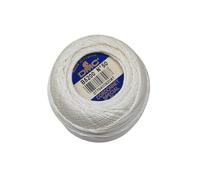 Gomitolo Cordonetto D M C 20 gr. grossezza 20/30/40/50/60/70/80/100 Filo da Uncinetto Ricamo Filet chiacchierino cotone Bianco B5200 o Ecru (B5200, 50)