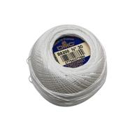 Gomitolo Cordonetto D M C 20 gr. grossezza 20/30/40/50/60/70/80/100 Filo da Uncinetto Ricamo Filet chiacchierino cotone Bianco B5200 o Ecru (B5200, 30)