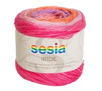 Gomitolo Cotone Biologico 100%, 450 m, 125 g, Filato Multicolore Sesia linea Iride (Fantasia - 0450, 1)