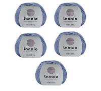 Gomitolo Cotone e Lana Merino per Maglia e Uncinetto Perfetto Tutte le Stagioni Resistente Facile da Lavorare Morbidissimo Ideale anche Per Copertine Neonato Conf. da 5 gomitoli Col Avio 10173