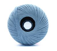 Gomitolo Cotone per uncinetto Tre ali titolo 03 05 08 16 bianco ecru rosso vari colori 100 gr filo di scozia 100% cotone filato titolo 5 8 16 (58 Celeste baby, Titolo 05)