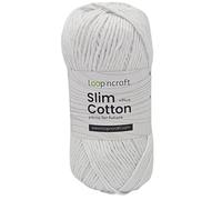 Gomitolo Cotone Riciclato 100g 150m per Maglia e Uncinetto, Filato Eco Sostenibile Morbido e Resistente, per Borse, Amigurumi, Copertine e Hobby Creativi, 70% cotone 30% poliester (Bianco)