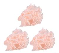 Gomitolo decorativo per bouquet, 3 pezzi, bianco, nero, rosa, garza per composizioni floreali, fai da te, decorazioni per feste, 28 cm x 4 m (rosa)