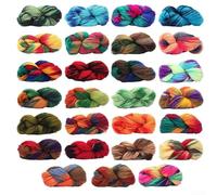 Gomitolo di filato acrilico ecodyed arcobaleno, 50 g, per progetti creativi fai da te, tra cui maglioni, sciarpe e bambole (24)