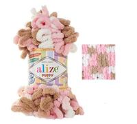 Gomitolo di filato Alize Puffy Color, 100 g, 100% poliestere, colore: 6046