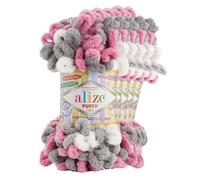 Gomitolo di filato Alize Puffy Color, 500 g, adatto anche per principianti, colore: 6070