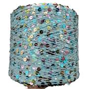 Gomitolo di filato di cotone con paillettes, 50 g, 6 mm + 3 mm, speciale glitter, accessorio fai da te, per bambole di pezza e uncinetto, kit per principianti e adulti (2)