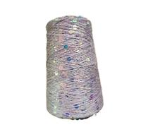 Gomitolo di filato di cotone da 50 g/gomitolo, 6 mm+3 mm, speciale glitter, per bambole di pezza e uncinetto, per principianti e adulti (5)