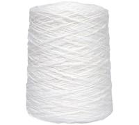 Gomitolo di filato for maglieria fatto a mano fai da te da 500 g - 2,5 gomitoli di filo di cotone Big Belly in puro cotone for progetti di artigianato e maglieria(1#Bleach)