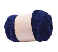 Gomitolo di filato grosso di ciniglia, 250 g, filato tubolare jumbo per lavori a maglia, coperte, copriletti e cuscini (blu navy)