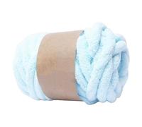 Gomitolo di filato grosso di ciniglia, 250 g, filato tubolare jumbo per lavori a maglia, coperte, copriletti e cuscini (blu polvere)