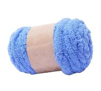 Gomitolo di filato grosso di ciniglia, 250 g, per coperte, coperte, cuscini, colore blu