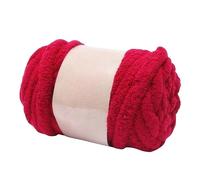 Gomitolo di filato grosso di ciniglia, 250 g, per coperte, coperte, cuscini, colore rosso vino