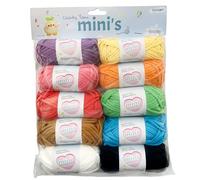 Gomitolo di filato spesso mini Amigurumi, 10 x 25 g, per uncinetto, per principianti, facile da usare, kit per principianti (verde)