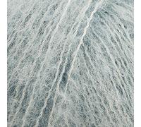 Gomitolo di lana di alpaca e seta super fine, con gocce di alpaca spazzolata, leggera e calda, 300 g, 153 metri per gomitolo 14 Light Grey Green