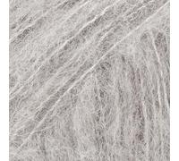 Gomitolo di lana di alpaca e seta super fine, con gocce di alpaca spazzolato, leggero e caldo, 50 g 02 Light Grey