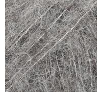 Gomitolo di lana di alpaca e seta super fine, con gocce di alpaca spazzolato, leggero e caldo, 50 g 03 Grey