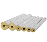 Gomitolo di lana di roccia isolante, rivestimento in alluminio, 1 m, diverse misure (35 x 40 mm/1 m)