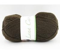 gomitolo lana Carezza 100g - 380 metri 100% acrilico premium per ferri 2,5/3 versatile per ogni tipo di capo d'abbigliamneto e per amigurumi (marrone - 1587)