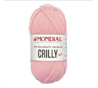 Gomitolo Lana Crilly Mondial 50 gr 100% Microfibra PC Alta Qualità filato acrilica ferri uncinetto filato gomitolo hobby creativi abbigliamento copertina (699 Rosa chiaro)