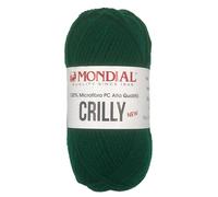 Gomitolo Lana Crilly Mondial 50 gr 100% Microfibra PC Alta Qualità filato acrilica ferri uncinetto filato gomitolo hobby creativi abbigliamento copertina (084 Verdone)