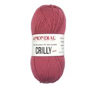 Gomitolo Lana Crilly Mondial 50 gr 100% Microfibra PC Alta Qualità filato acrilica ferri uncinetto filato gomitolo hobby creativi abbigliamento copertina (103 Rosa antico scuro)