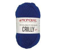 Gomitolo Lana Crilly Mondial 50 gr 100% Microfibra PC Alta Qualità filato acrilica ferri uncinetto filato gomitolo hobby creativi abbigliamento copertina (693 Bluette)