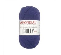 Gomitolo Lana Crilly Mondial 50 gr 100% Microfibra PC Alta Qualità filato acrilica ferri uncinetto filato gomitolo hobby creativi abbigliamento copertina (465 Blu denim)