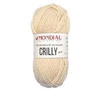 Gomitolo Lana Crilly Mondial 50 gr 100% Microfibra PC Alta Qualità filato acrilica ferri uncinetto filato gomitolo hobby creativi abbigliamento copertina (573 Ecru)