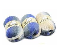 Gomitolo Lana per Uncinetto, 400M Filato di Lana Morbida, Multicolore per Il Fai da Te e Il Lavoro a Mano