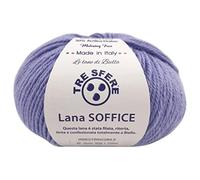 Gomitolo Lana Soffice Tre Sfere 50% Lana 50% Dralon +- 125 mt. ferri o unc. 4/5 (Lilla 40)
